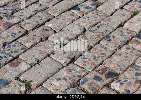 the old pedestrian road made Stock Photo