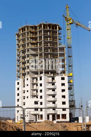 construction of a new monolithic building Stock Photo