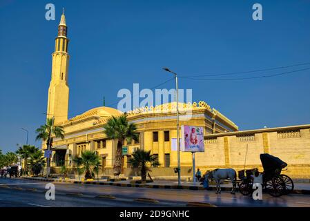 Manar El Islam Mosque located on Corniche embankment next to the Fish market and Qaitbay citadel, on December 17 in Alexandria.  Taken @Alexandria, Eg Stock Photo