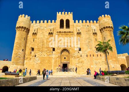 When Muhammad Ali Pasha became the ruler of Egypt in 1805, he renovated the old Citadel, restoring and repairing its outer ramparts, and he provided t Stock Photo