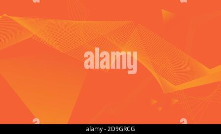An abstract, orange background work made up of lines diffusing. Stock Vector