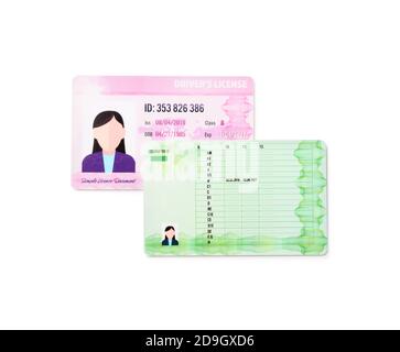 Different driving licenses on white background Stock Photo - Alamy