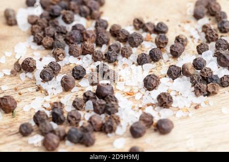 spice black pepper and sea salt Stock Photo