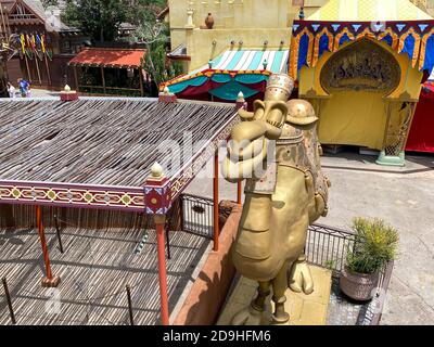 Orlando,FL/USA-7/25/20: A view from the  Aladdin Magic Carpets ride in Magic Kingdom in Disney World Orlando, Florida. Stock Photo