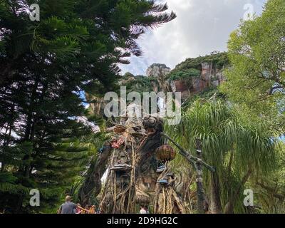 Orlando,FL/USA-7/18/20: The floating  moutains in the Pandora area of Animal Kingdom at Disney World. Stock Photo