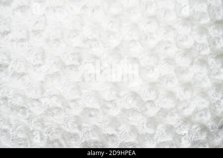 White Delicate Soft Background Of Plush Fabric Stock Photo