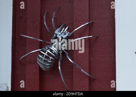 large metal spider for Halloween Stock Photo