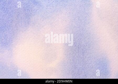 Abstract art background light blue and purple colors. Watercolor painting on canvas with soft white gradient. Fragment of artwork on paper with patter Stock Photo