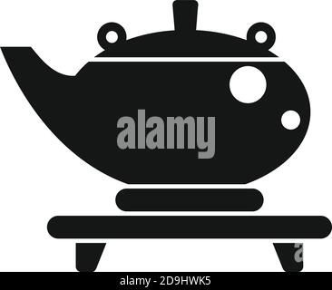 Chinese tea ceremony icon, simple style Stock Vector