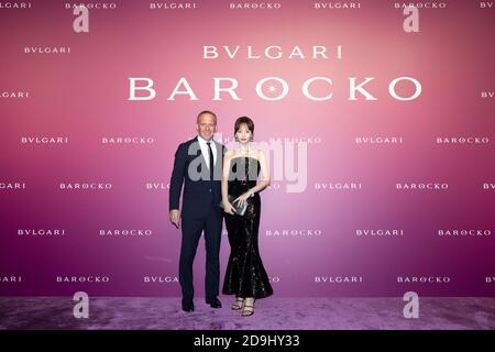 Chinese actress Jenny Zhang attends an activity of luxry brand BVLGARI in Beijing, China, 12 October 2020. Stock Photo