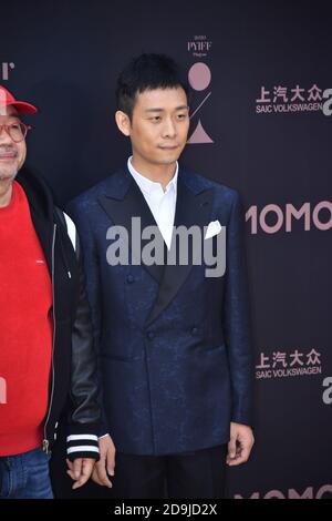 Chinese actor Zhang Yi makes his appearance in the Pingyao Crouching Tiger Hidden Dragon International Film Festival in Pingyao City, north China's Sh Stock Photo