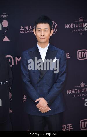 Chinese actor Zhang Yi makes his appearance in the Pingyao Crouching Tiger Hidden Dragon International Film Festival in Pingyao City, north China's Sh Stock Photo