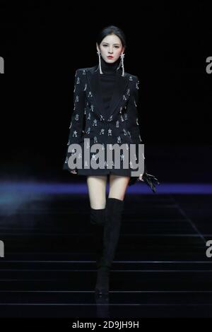 Chinese actress Zhang Yuxi attends Evian's 200th anniversary pop-up ...