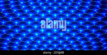 Abstract blue hexagon pattern backdrop for design Stock Vector