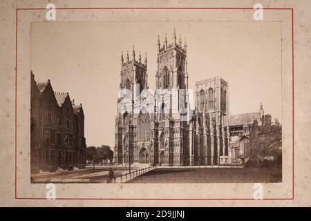 Antique photograph of York Minster, York, Yorklshire, England, 1880s, 19th Century Stock Photo