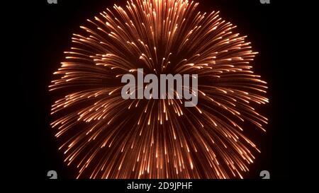 fireworks, abstract 3D realistic fireworks with colorful explosions and illuminating glow light in sky,fireworks background, 3d render Stock Photo