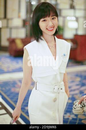 Chinese actress Mao Xiaotong, also known as Rachel Momo, arrives in a hotel in Beijing, China, 30 October 2020. Stock Photo