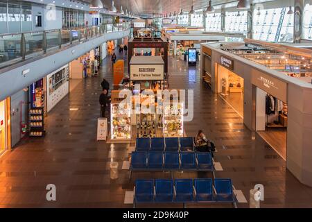 Interior of Turin airport terminal Stock Photo