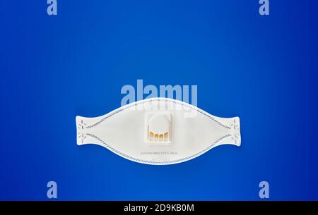 Highly effective respirator. Means of respiratory protection. Protective face mask means of protection against coronavirus infection, pneumonia, and Stock Photo