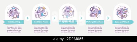 Boosting creative thinking tips vector infographic template Stock Vector