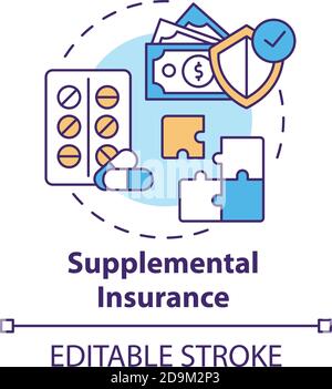 Supplemental insurance concept icon Stock Vector
