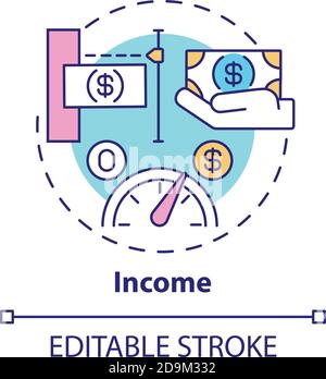 Income concept icon Stock Vector