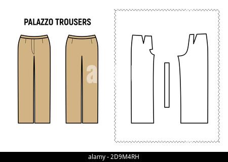 Pants jeans for children sketch from contour Vector Image
