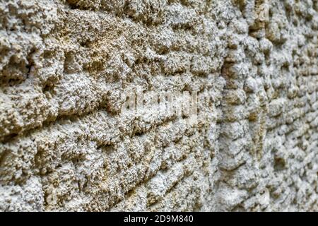 new plaster on an old exterior wall Stock Photo