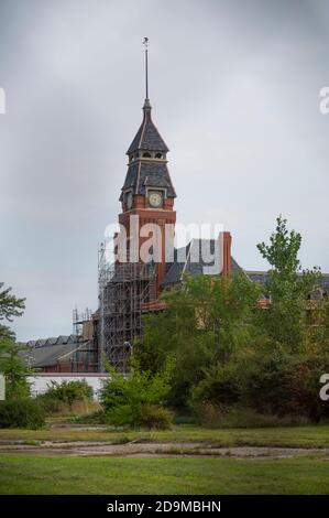 refurbishment being done to the Administration Building in Pullman. Now the Pullman National Monument Visitor Center Stock Photo