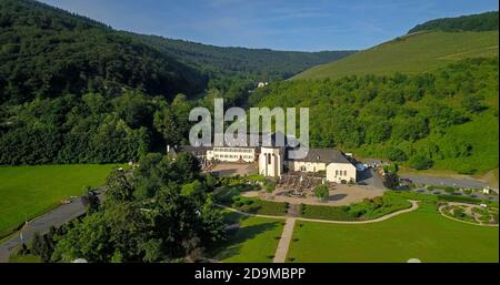 Machern Monastery near Zeltingen-Rachtig, Moselle Valley, Rhineland-Palatinate, Germany Stock Photo