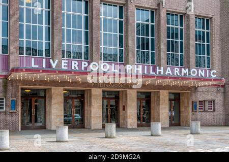 The Philharmonic Hall, home of the Liverpool Philharmonic. Stock Photo