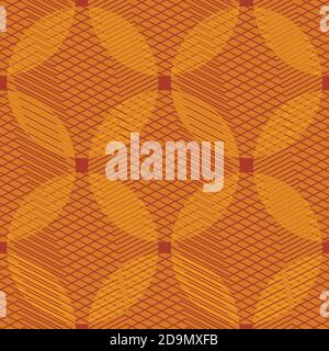 orange circles seamless vector pattern Stock Vector