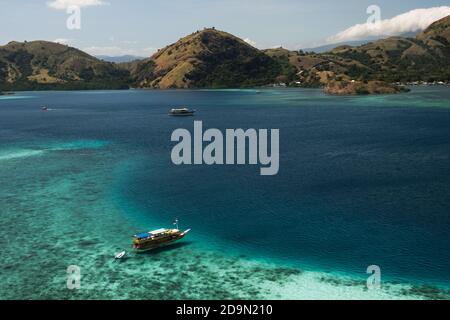 beautiful komodo Island landscape Stock Photo