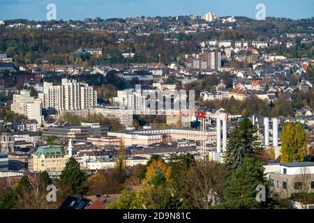 View over Wuppertal, to the north, Wuppertal Barmen, NRW, Germany Stock Photo