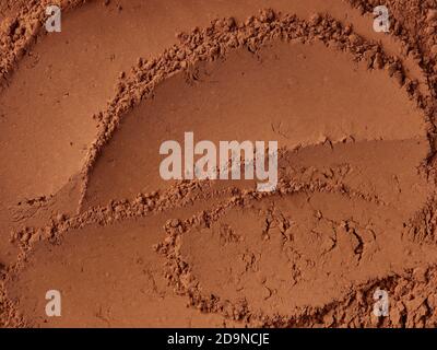 cocoa powder texture, top view Stock Photo