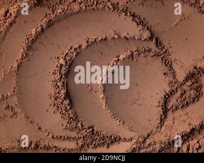 cocoa powder texture, top view Stock Photo