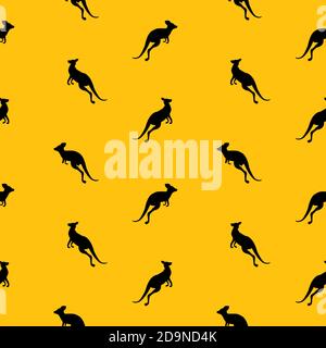 Animal seamless pattern background with kangaroo. Vector Illustration Stock Vector