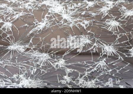 Closeup of Modern smart phone with broken screen. Select focus Stock Photo