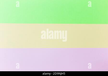 Pastel papers color background is nested backdrop flat lay. green, pink, orange Stock Photo