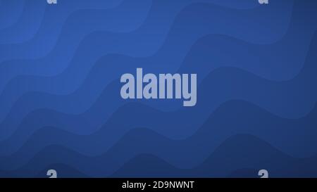 Abstract background of wavy lines in shades of blue Stock Vector