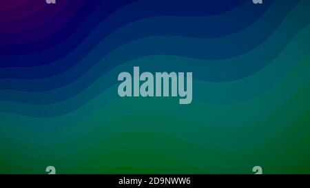 Abstract background of wavy lines in shades of blue and green Stock Vector