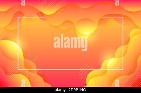 liquid abstract flow with frame background.vector and illustration Stock Vector