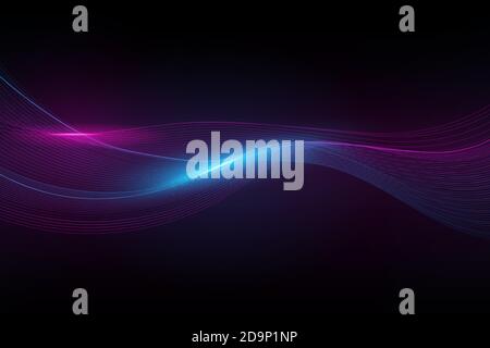 Abstract spectrum wave.Abstract wave background blue and pink color.vector and illustration. Stock Vector