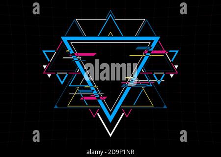 Abstract futuristic triangle shape connection.Future concept.vector and illustration Stock Vector