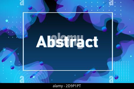 liquid abstract flow with frame background.vector and illustration Stock Vector