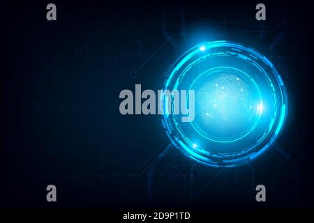 Futuristic globe abstract circle connection.vector and illustration Stock Vector