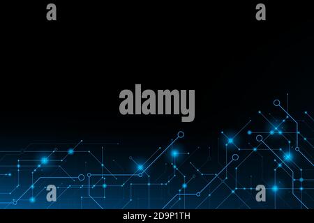 Abstract futuristic circuit connection board.vector and illustration Stock Vector