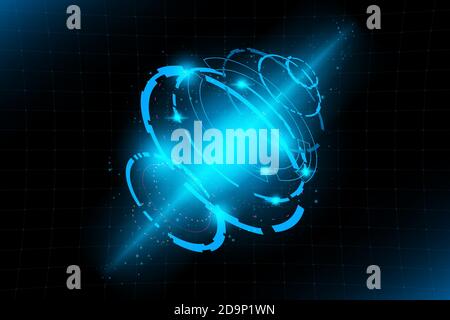 Abstract Technology Futuristic Interface.Element of digital UI.vector and illustration Stock Vector