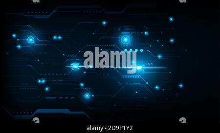 Abstract futuristic circuit connection board.vector and illustration Stock Vector