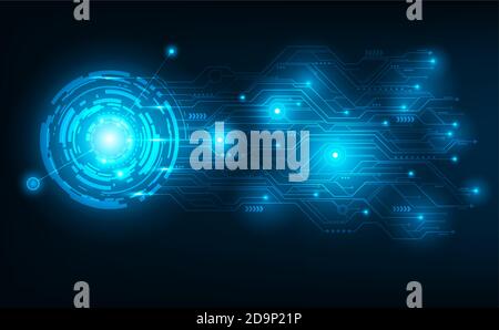 Abstract futuristic circuit connection board.vector and illustration Stock Vector